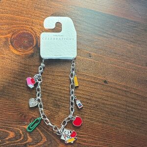 Maurices Silver Bracelet with Colorful Charms